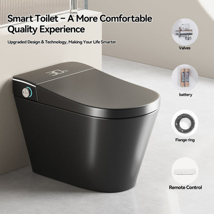 Smart Bidet Toilet with Auto Open/Close Seat, Warm Water Wash, Heated Seat, a...