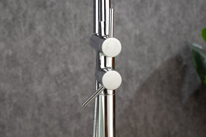 Single Handle Floor Mounted Tub Faucet Chrome