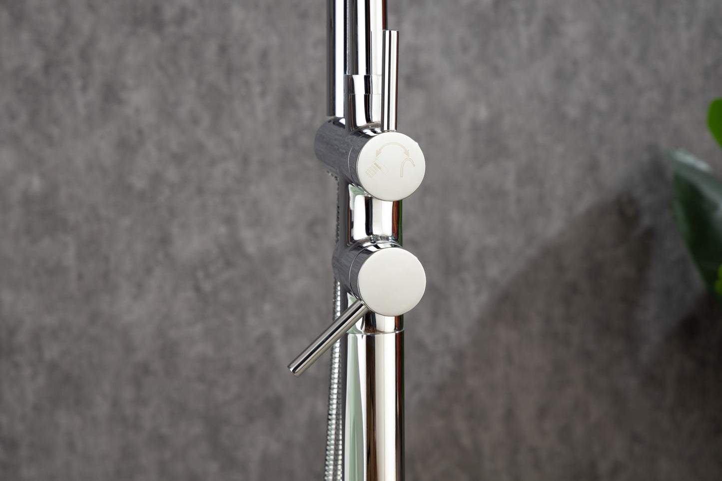 Single Handle Floor Mounted Tub Faucet Chrome