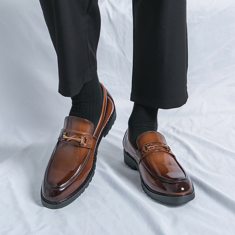 New-style Soft-leather Mens Shoes With A Glossy Finish For Foreign Trade