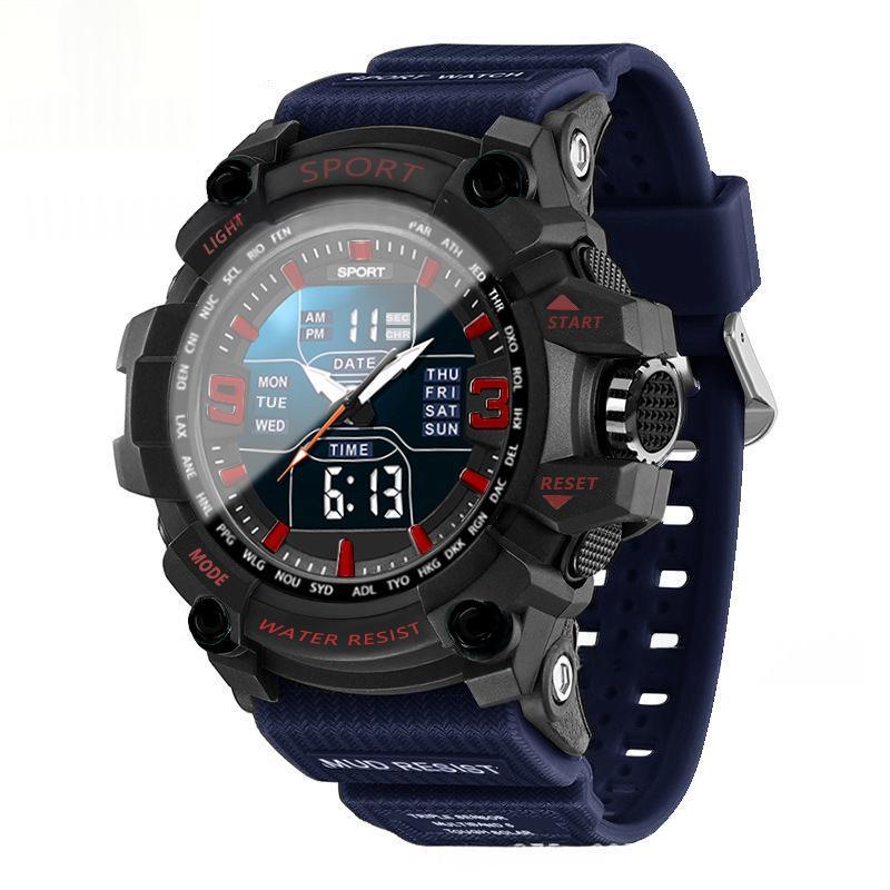 Mens Tactical Sports Electronic Watch Waterproof Luminous And Multi-functional