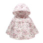 Girls' Hooded Fashion Printed Cotton-padded Jacket