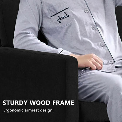 Adjustable L Shaped Sofa With Storage In Black Nordic Style
