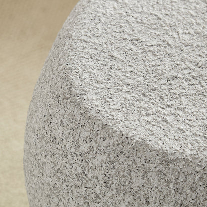 19.29 in Fiberglass Side Table, Scratch-Resistant, Waterproof, Living Room