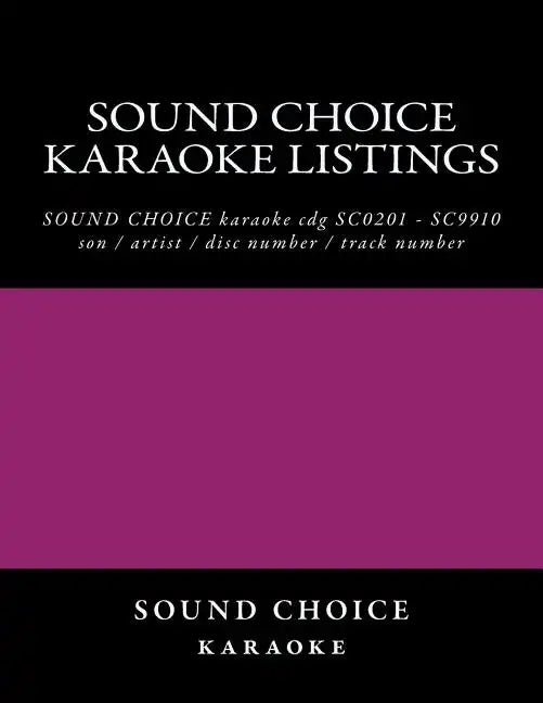 SOUND CHOICE karaoke listings - Paperback