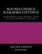 SOUND CHOICE karaoke listings - Paperback