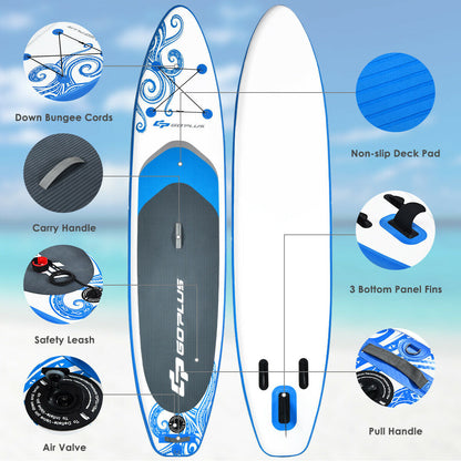 11-Feet Inflatable Paddle Board with Carry Bag