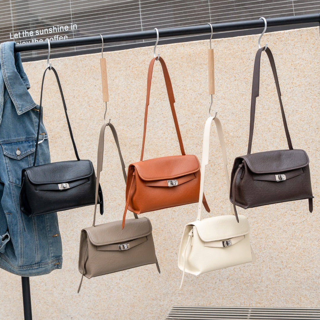 First-layer Vegetable-tanned Cowhide Kelly Bag 2026 New Small Square Bag, Retro Commuter Bag, Large Capacity Crossbody And Shoulder Bag For Women