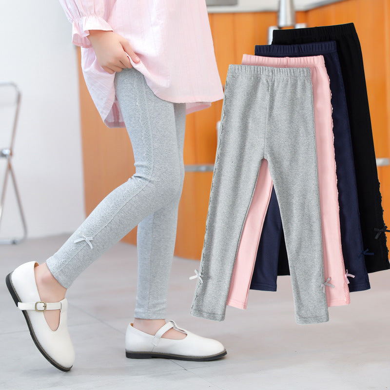 Mid-rise Cotton Slim-fit Girls Leggings