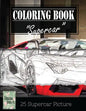Supercar Modern Model Greyscale Photo Adult Coloring Book, Mind Relaxation Stress Relief: Just added color to release your stress and power brain and - Paperback