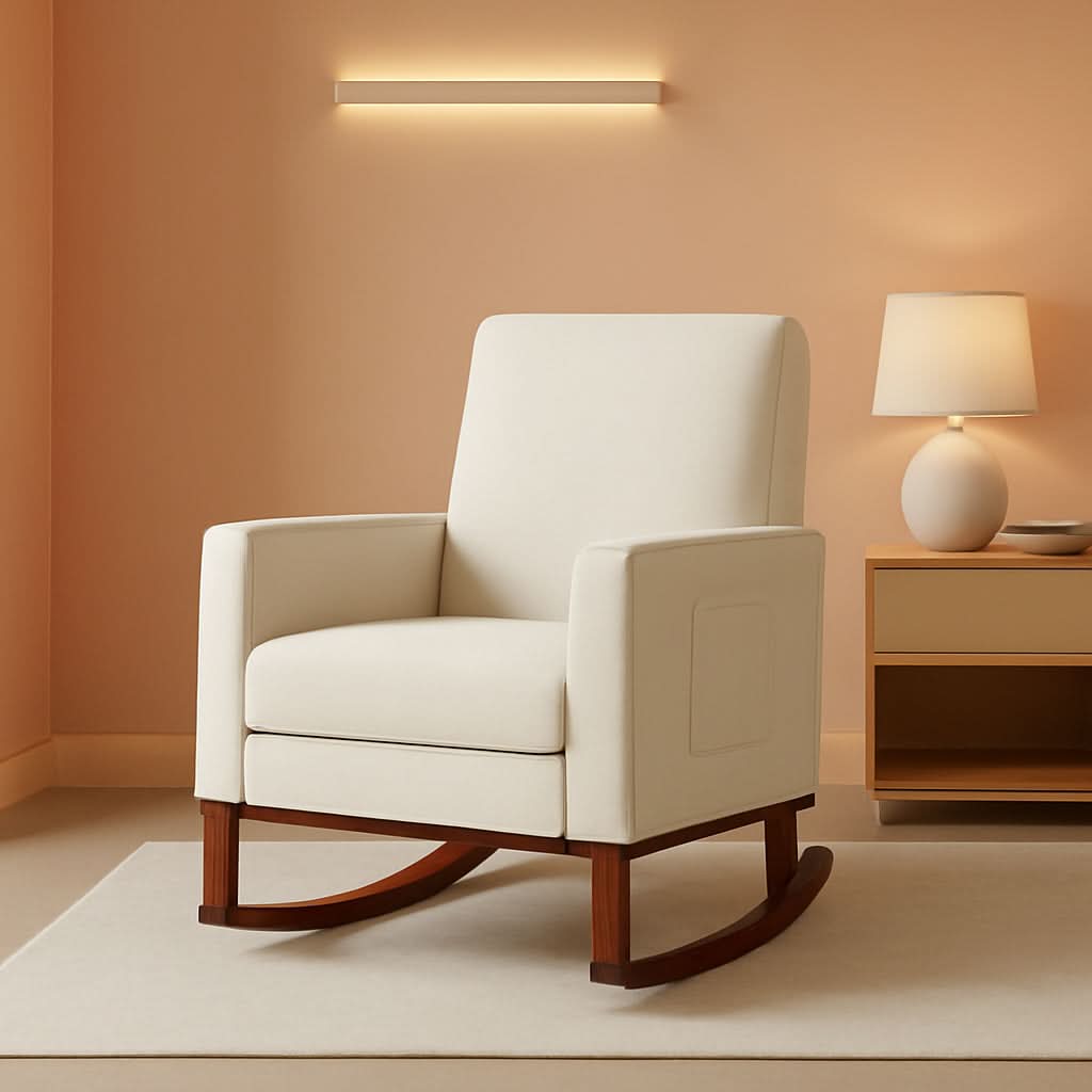 Rocking Recliner Chair With Side Pocket And Adjustable