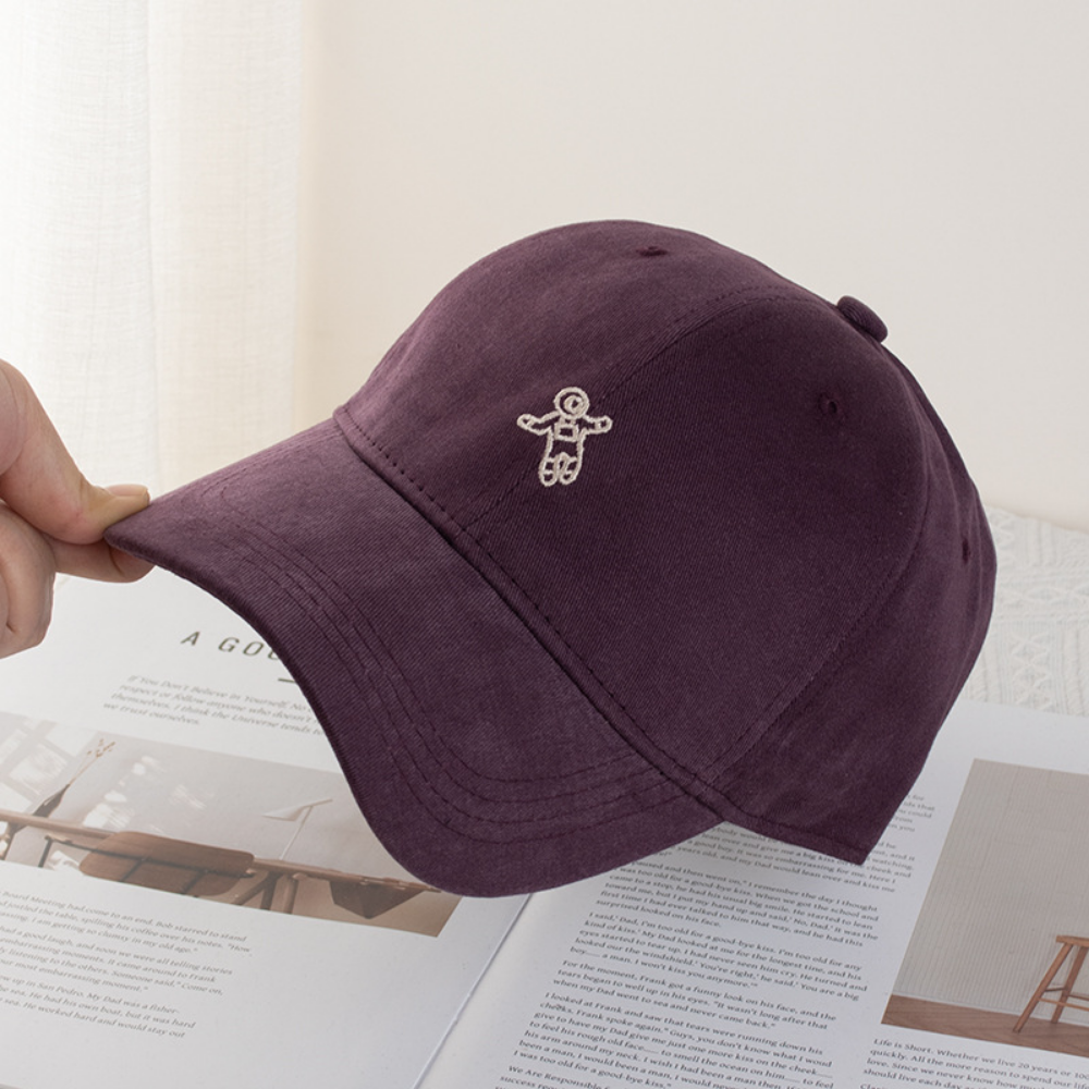 Unisex Mini Astronaut Embroidered Korean-style Casual Baseball Cap, Suitable For Daily Commuting And Outdoor Outings, Makes Your Face Look Smaller.