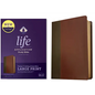 NKJV Life Application Study Bible, Third Edition, Large Print (Leatherlike, Brown/Mahogany, Red Letter) - Imitation Leather