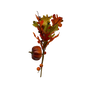 14 inch Faux Pumpkin Pick With Leaves and Berries
