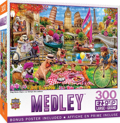 Medley - Dog Gone Days 300 Piece Ez Grip Puzzle