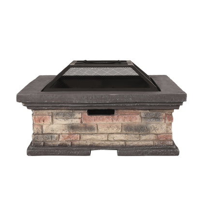 MGO 29" SQUARE WOOD BURNING FIRE PIT