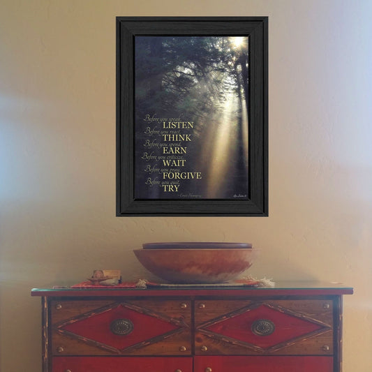 "Before You" Framed Wall Art by Lori Deiter | Sentimental Quote Print, Black Frame
