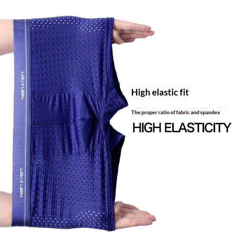 Ice Silk Mesh Summer Youth Sports Comfortable Breathable Boxer Briefs For Men