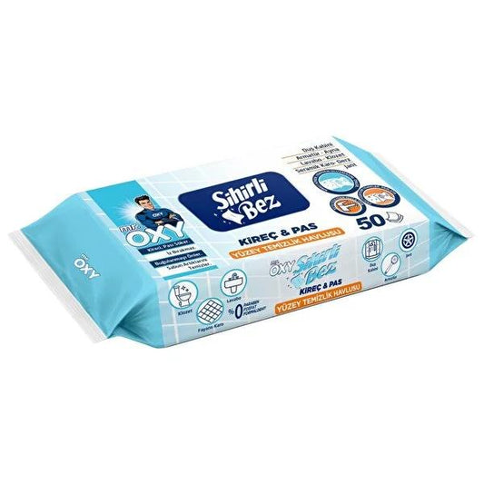Mr. Oxy Cleaning Cloth - 50 Pack - Effective Lime Scale & Rust Remover for Bathroom & Kitchen