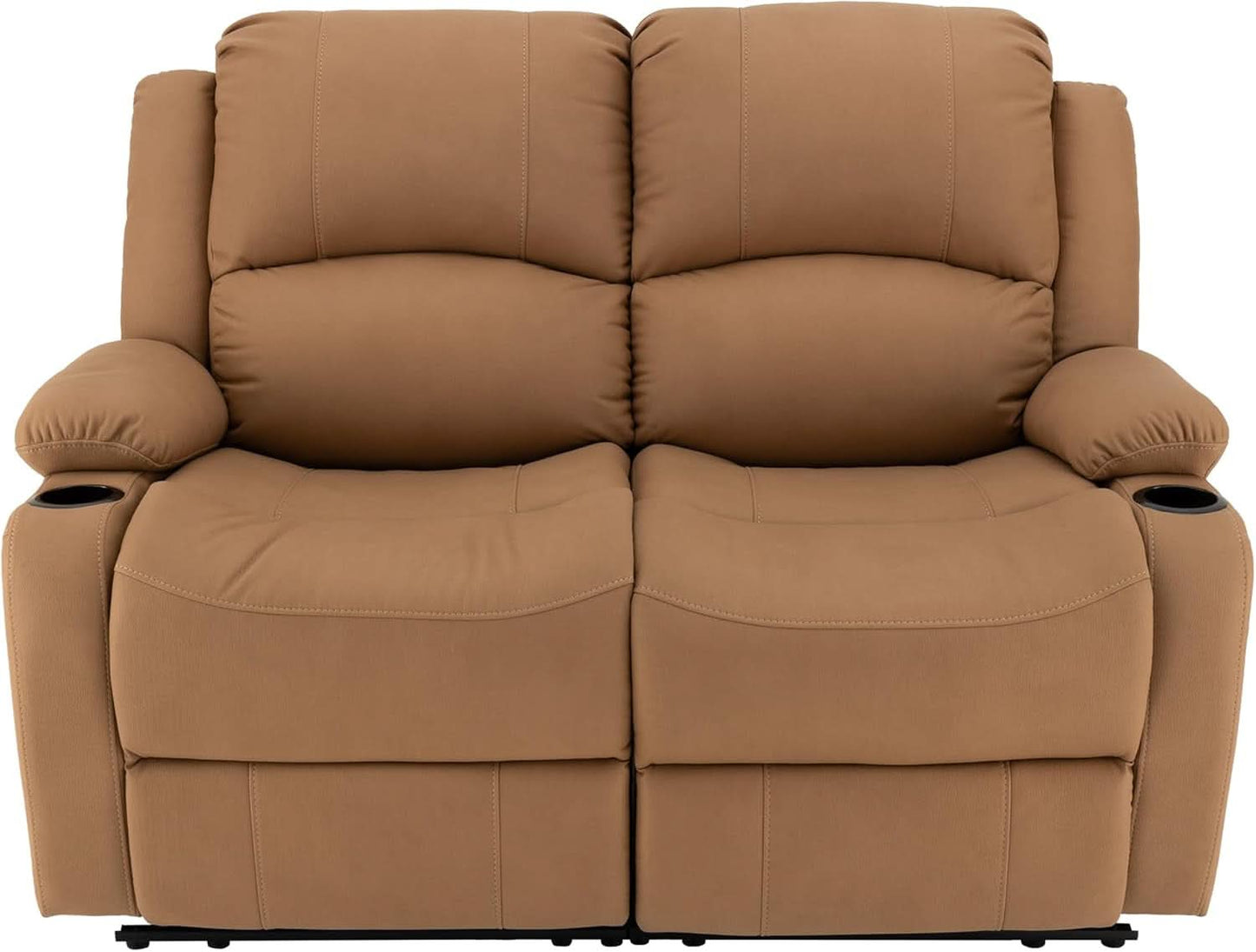 58 Inch Wall Hugger RV Theater Recliner Sofa Sand Double