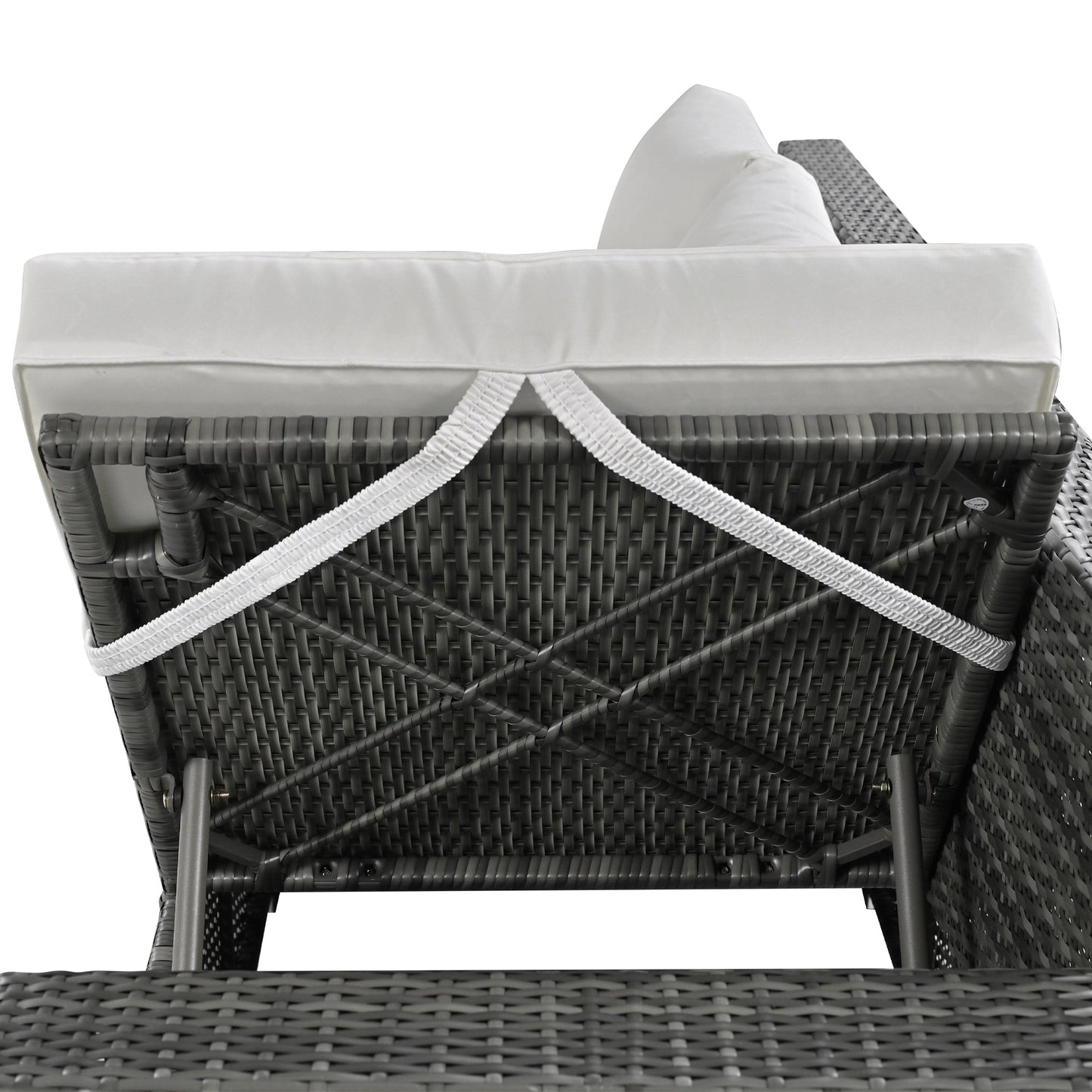 Outdoor 6-Piece All Weather PE Rattan Sofa Set, Garden Patio Wicker Sectional