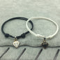 Retro Casual Diamond Red Black Rope Couple Bracelet