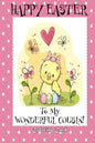 Happy Easter To My Wonderful Cousin! (Coloring Card): (Personalized Card) Easter Messages, Greetings, & Poems for Children - Paperback