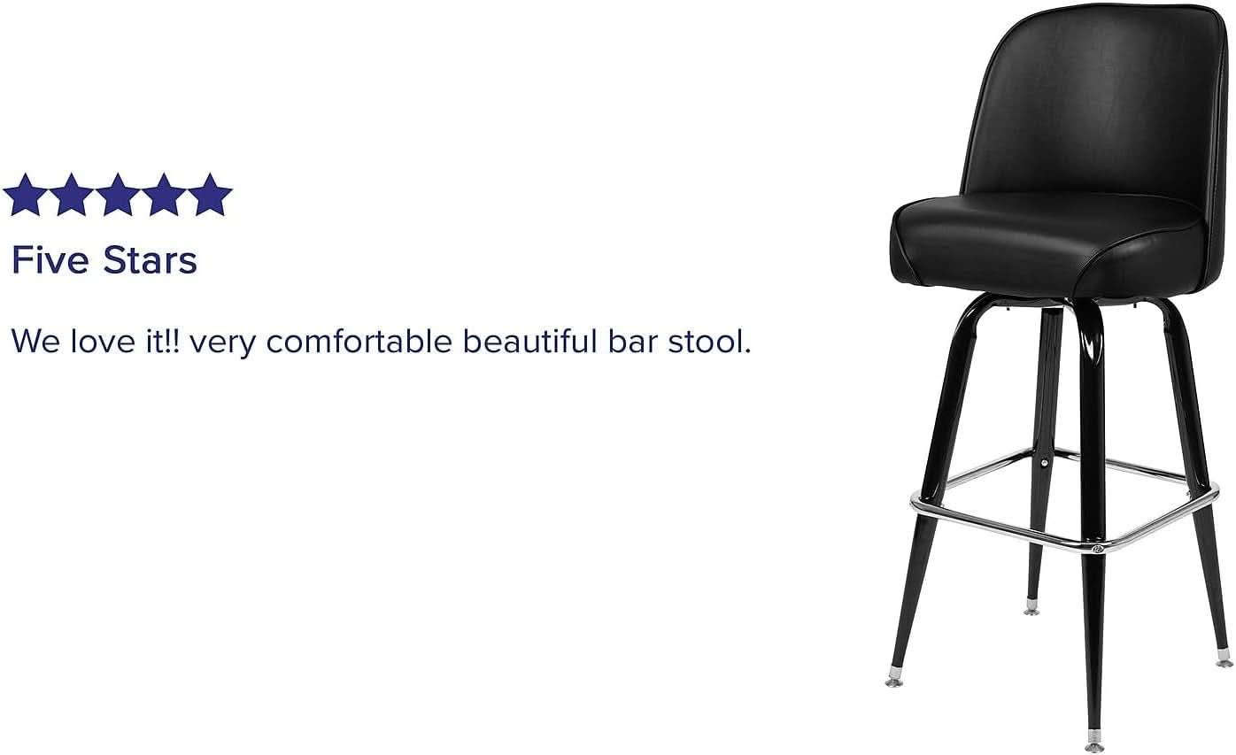 Swivel Bucket Seat Metal Barstools for Stylish Dining