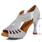 Latin Dance Shoes Hot Color Diamond Bright High Heel Soft Bottom
