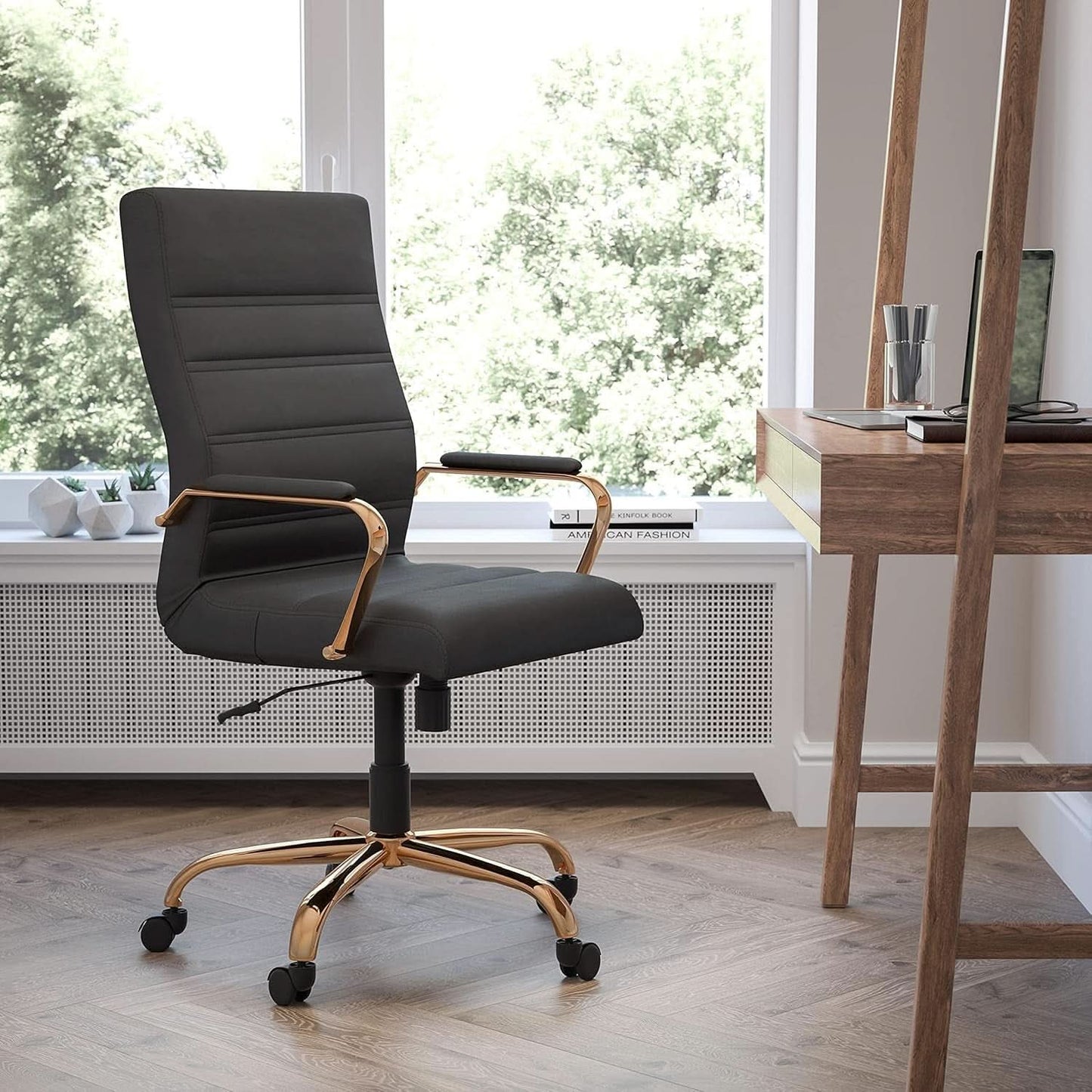 Whitney Black High Back Leathersoft Desk Chair Swivel