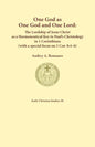 One God as one God and One Lord. The Lordship of Christ as a Hermeneutical Key to Paul's Christology in 1 Corinthians (with a special focus on 1 Cor. - Paperback