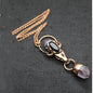 Personality Exaggerated Bull Head Jewelry Crystal Column Amethyst Necklace Pendant