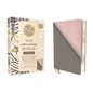 NIV Application Bible, Large Print, Leathersoft, Pink/Gray, Red Letter, Comfort Print: Bringing the Ancient Message of the Bible Into Your World - Imitation Leather