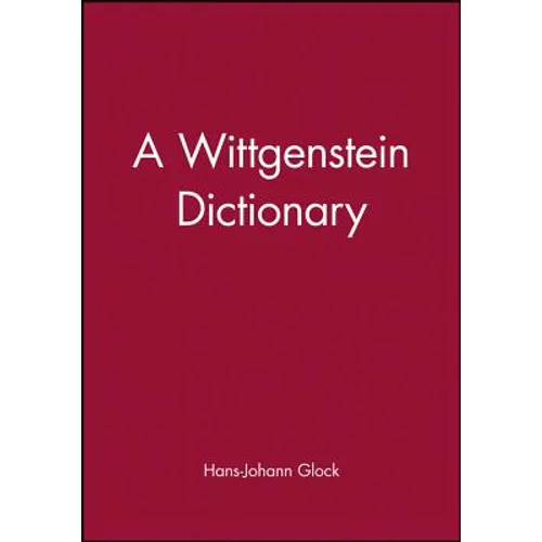 Wittgenstein Dictionary - Paperback