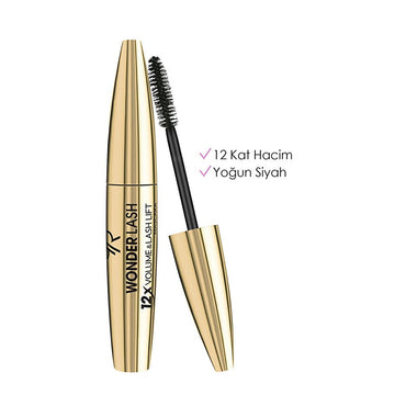 Golden Rose Wonder Lash Mascara 12X Volume & Lash Lift - Volumizing & Lengthening Mascara for Dramatic Eye Makeup