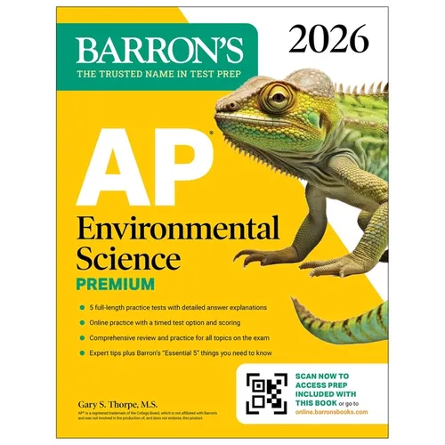 AP Environmental Science Premium, 2026: Prep Book with 5 Practice Tests + Comprehensive Review + Online Practice - Paperback