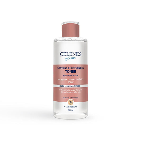 Celenes Cloudberry Hydrating and Soothing Toner - Natural Skincare with Hyaluronic Acid, Alcohol-Free, 6.76 fl oz