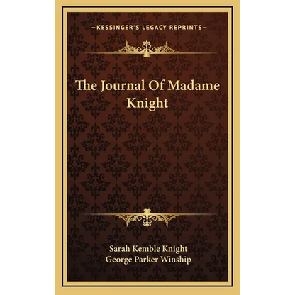 The Journal Of Madame Knight - Hardcover