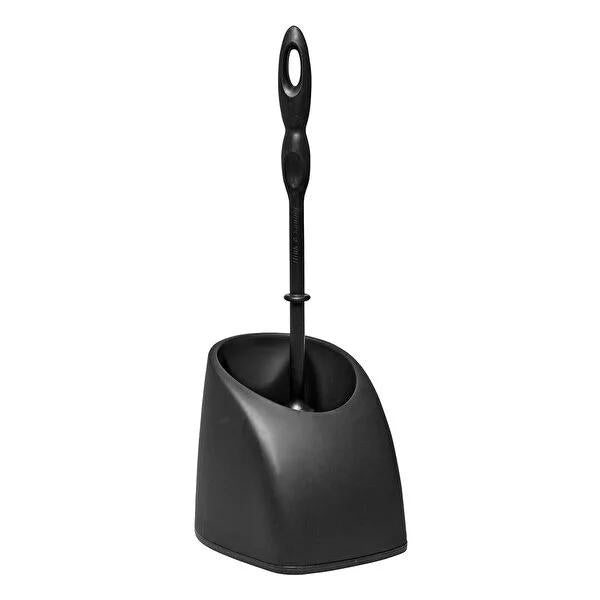 Flink & Sauber Two-Piece Toilet Brush - Durable Bristles, Deep Cleaning, Hygienic Design - Black or White