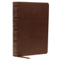 Nkjv, Single-Column Wide-Margin Reference Bible, Leathersoft, Brown, Red Letter, Comfort Print: Holy Bible, New King James Version - Imitation Leather