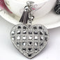 LuxeCharm Sparkling Gold Rhinestone Heart Keychain | Champagne Crystal Studded Heart Bag Charm with Tassel and Bell – European Style Personalized Gift