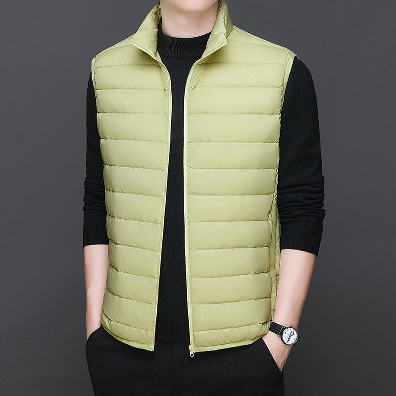 Winter Short Thermal Duck Down Lightweight Puffer Vest