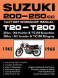 SUZUKI 200-250cc FACTORY WORKSHOP MANUAL T20-T200 ALL MODELS - Paperback