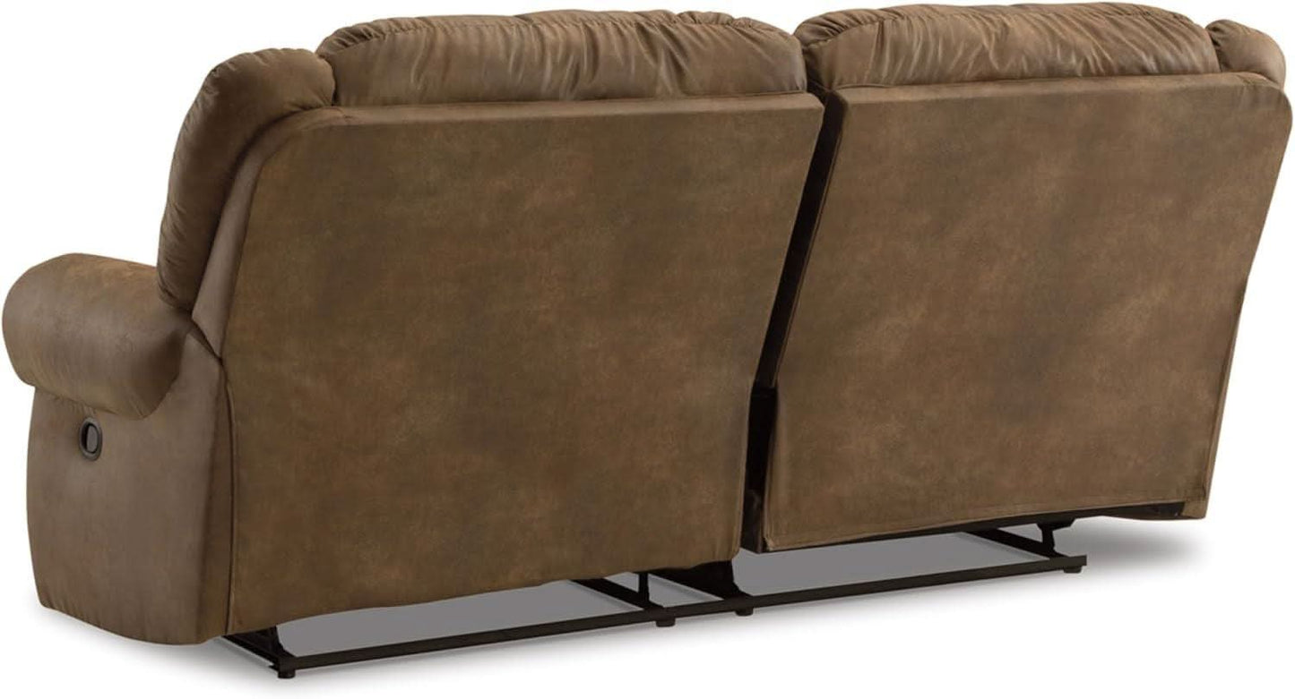 Boothbay Faux Leather 2 Seat Reclining Sofa Dark Brown