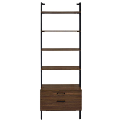 Owens 3-piece 96-inch Wall Mounted Bookshelf Set Walnut