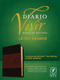 Biblia de Estudio del Diario Vivir Ntv, Letra Grande (Sentipiel, Café/Café Claro, Letra Roja) - Imitation Leather