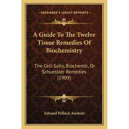A Guide To The Twelve Tissue Remedies Of Biochemistry: The Cell-Salts, Biochemic, Or Schuessler Remedies (1909) - Paperback