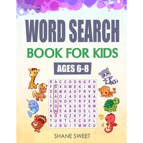 Word Search Book for Kids Ages 6-8 - Paperback