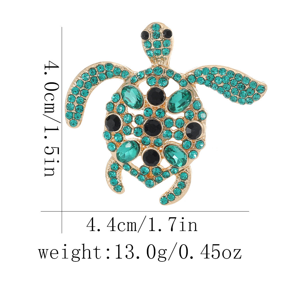 Best-selling Rhinestone Sea Turtle And Octopus Brooch