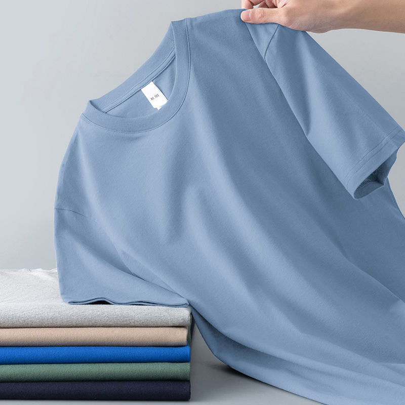 Summer Mens Short-sleeve T-shirt Versatile And Loose-fitting For Young Men